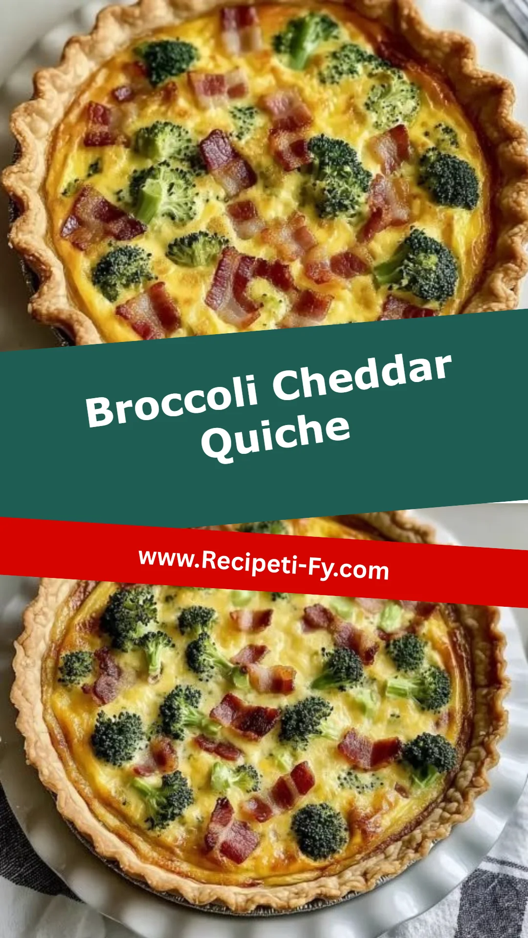Broccoli Cheddar Quiche