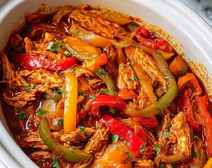 Easy Crockpot Chicken Fajitas