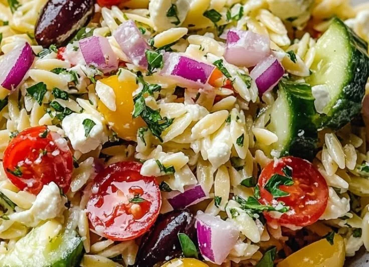 Easy Greek Orzo Pasta Salad