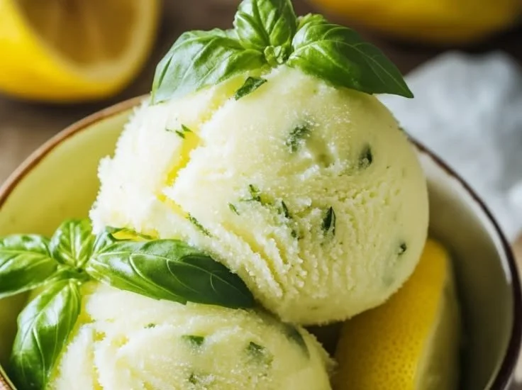 Lemon Basil Sorbet