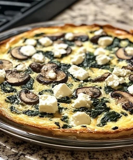 Low-Carb Spinach Mushroom Quiche