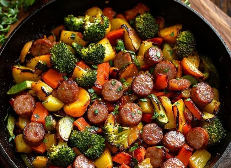 Sausage and Veggies Skillet - 30 Minute One-Pan Meal