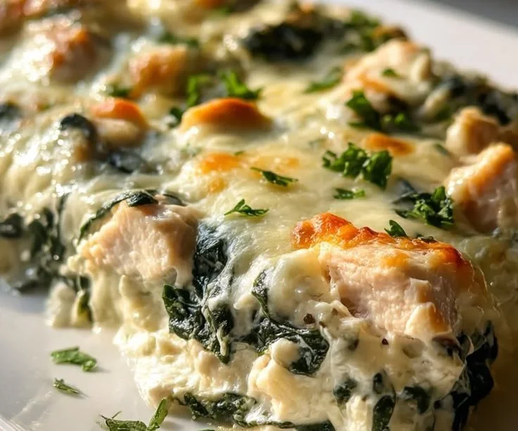 Creamy Chicken and Spinach Casserole