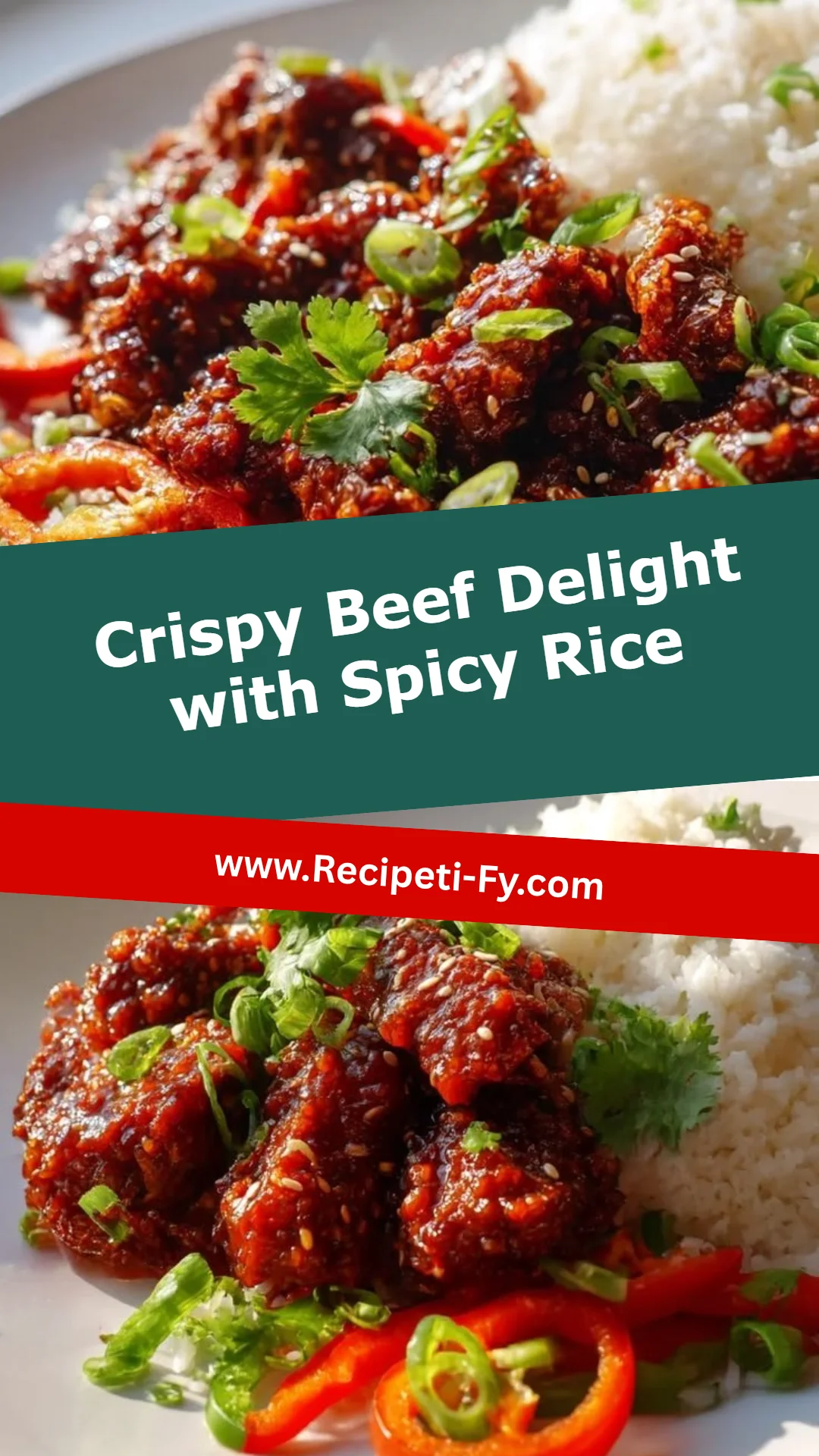 Crispy Beef Delight with Spicy Rice