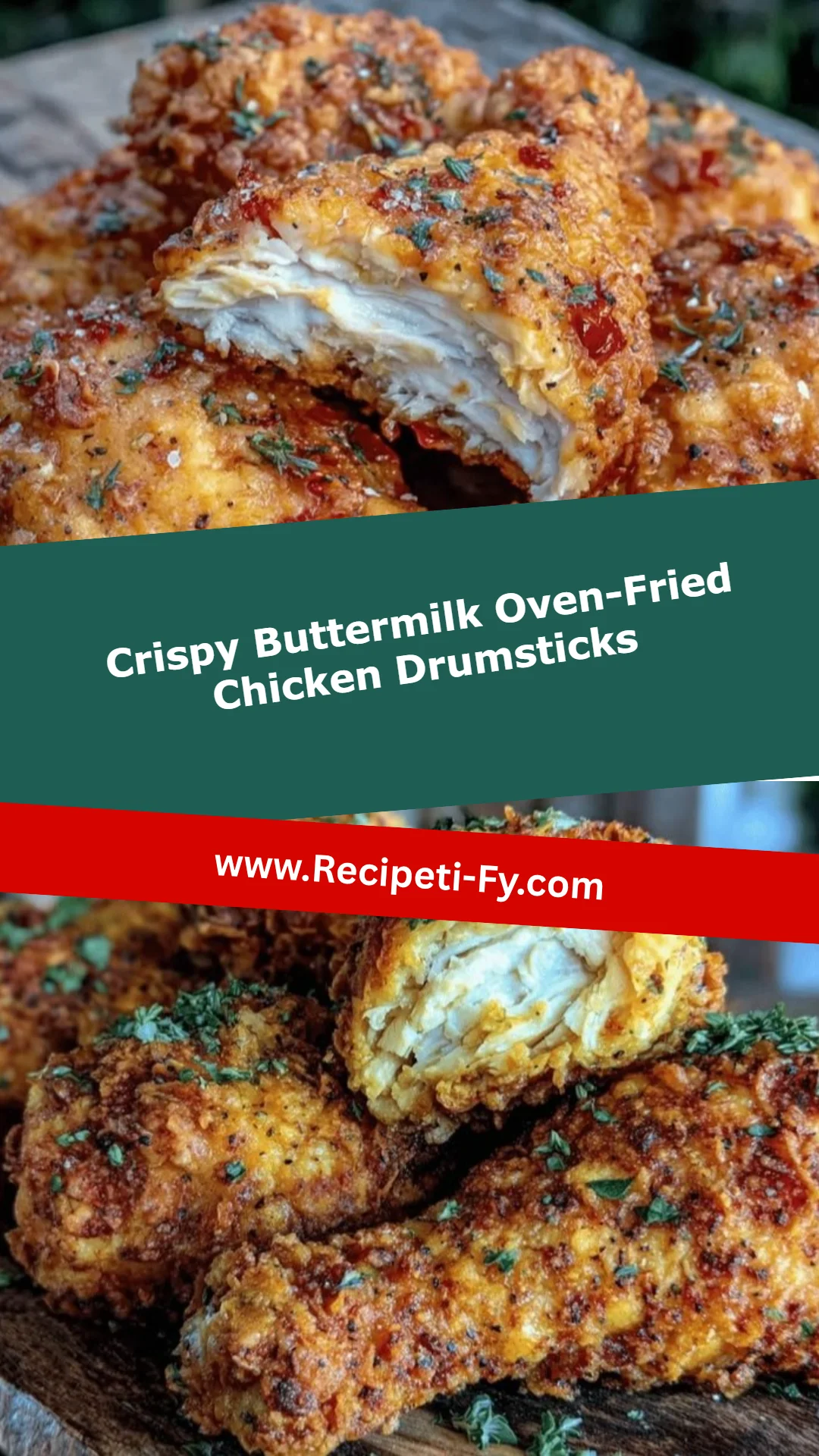 Crispy Buttermilk Oven-Fried Chicken Drumsticks