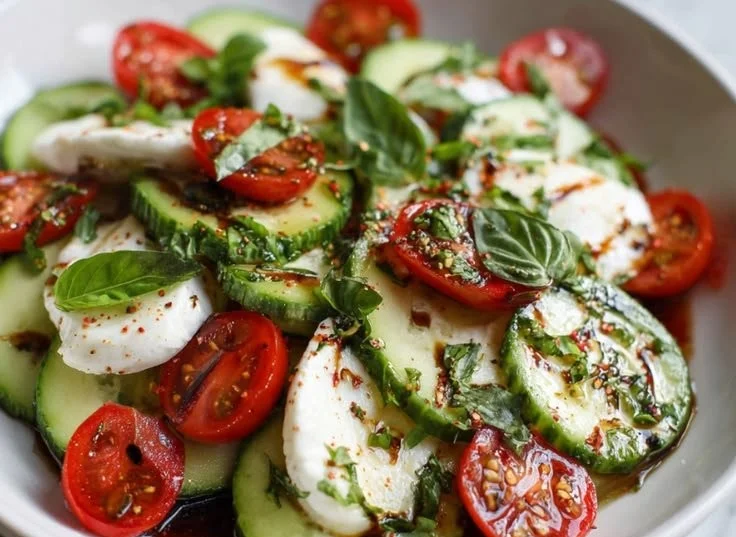 Cucumber Caprese Salad