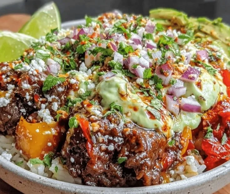Easy Keto Ground Beef Taco Bowl Recipe with Creamy Avocado Crema for Low-Carb Meals