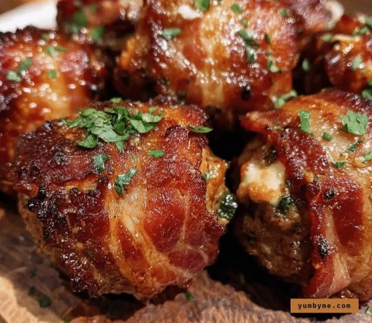 Keto Bacon-Wrapped Jalapeño Popper Meatballs