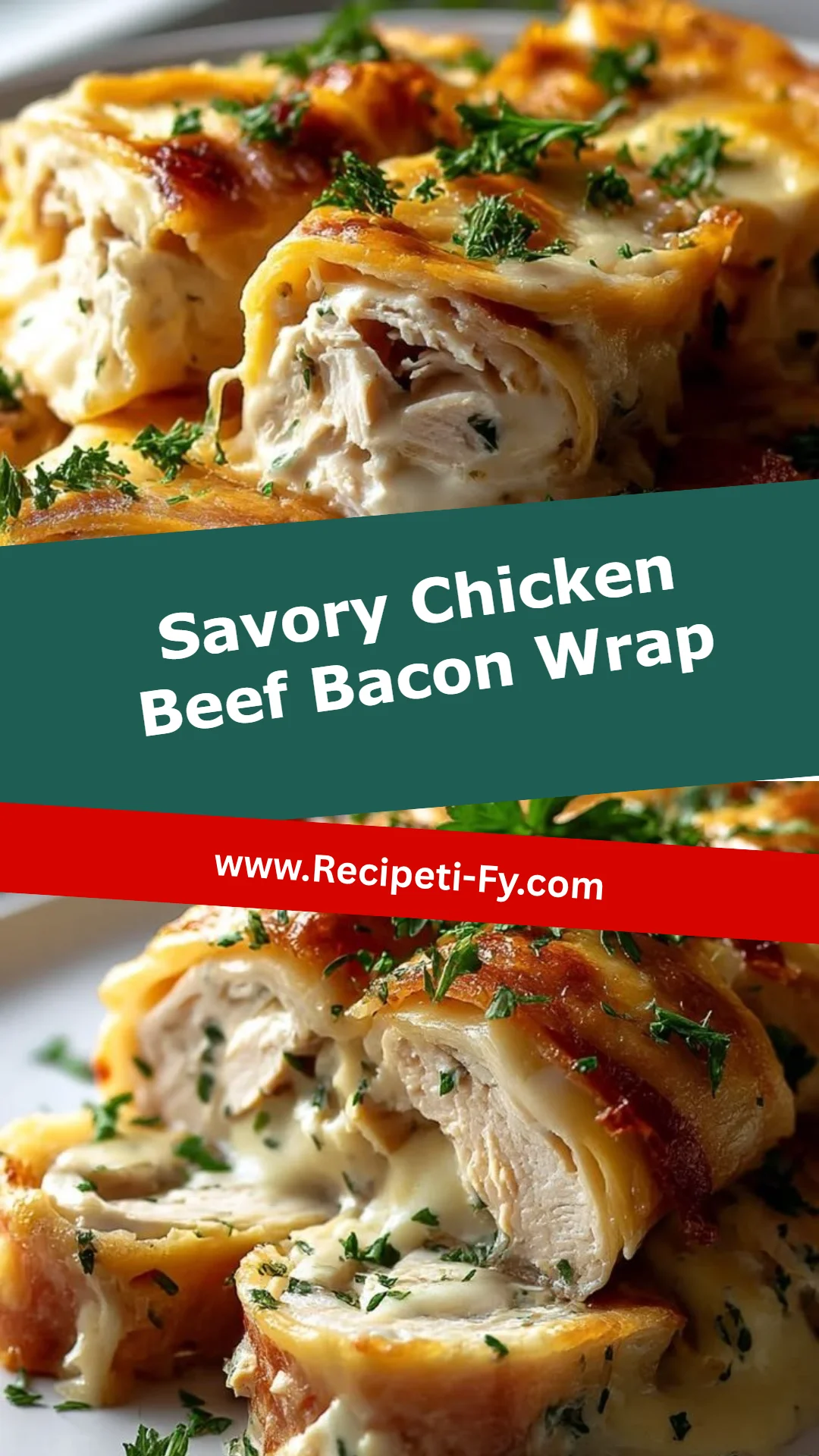 Savory Chicken Beef Bacon Wrap