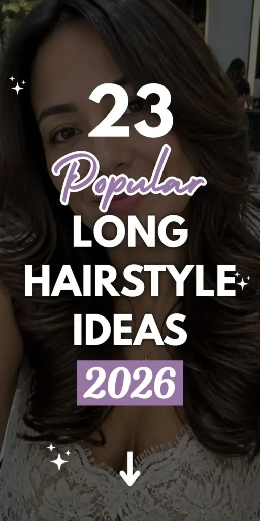Popular long hairstyle ideas for 2026 showcasing various trendy styles