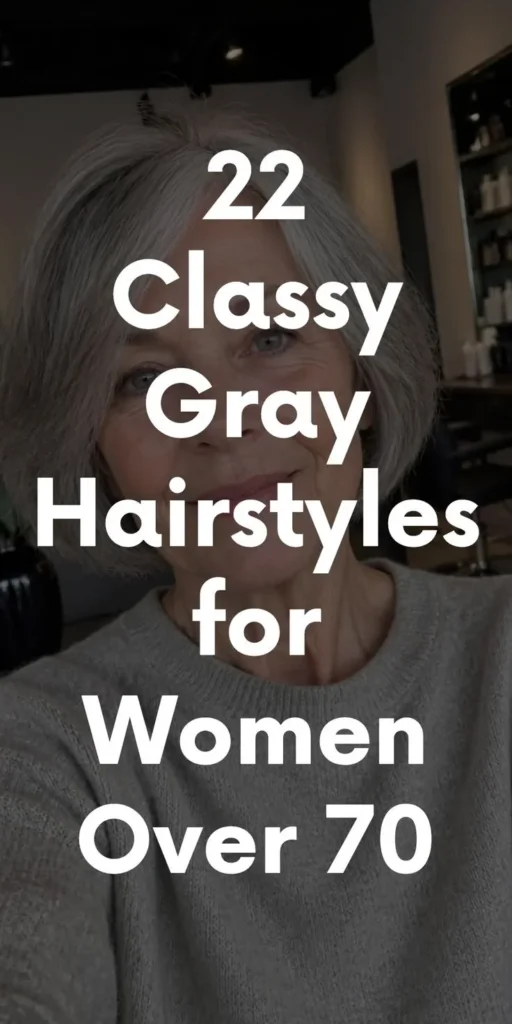 Elegant gray hairstyles for women over 70 showcasing timeless beauty and style.