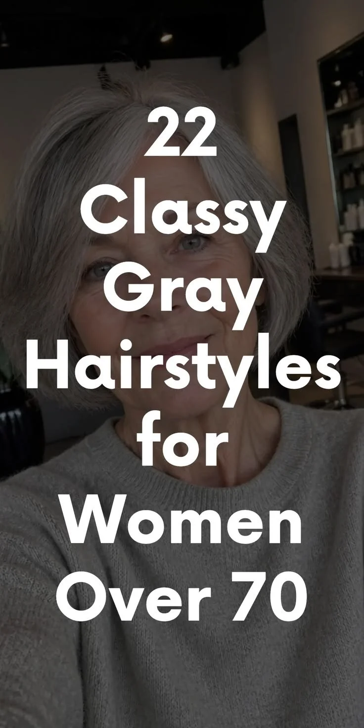 Elegant gray hairstyles for women over 70 showcasing timeless beauty and style.