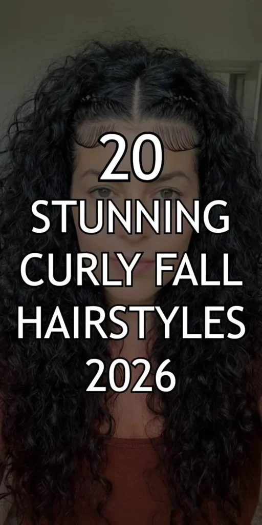 Woman showcasing beautiful curly fall hairstyles for 2026.
