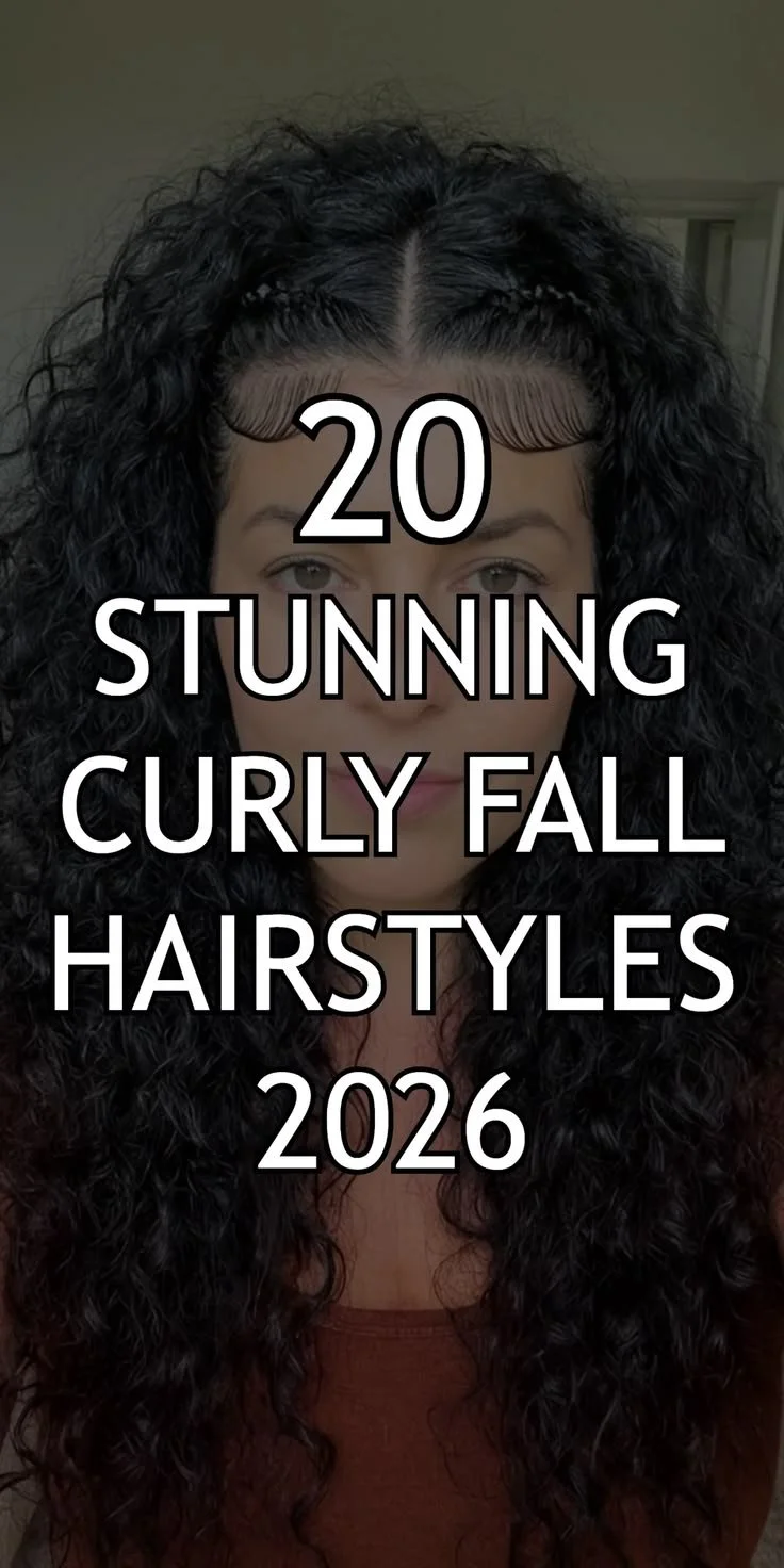 Woman showcasing beautiful curly fall hairstyles for 2026.