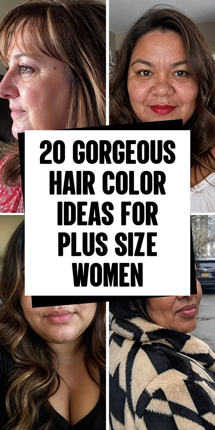 Plus-size women showcasing beautiful and vibrant hair color ideas.