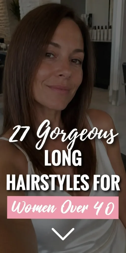 Elegant long hairstyles for women over 40 showcasing style and versatility.