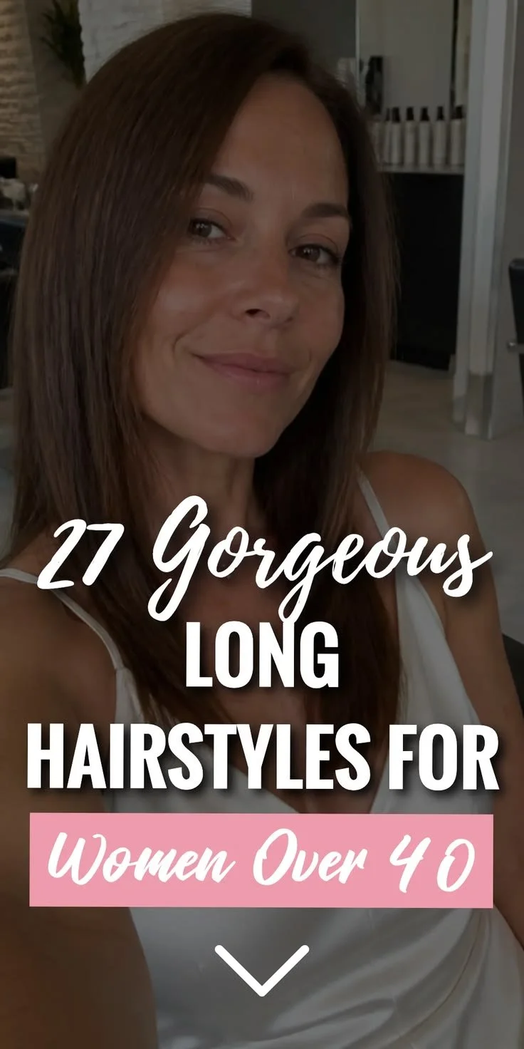 Elegant long hairstyles for women over 40 showcasing style and versatility.