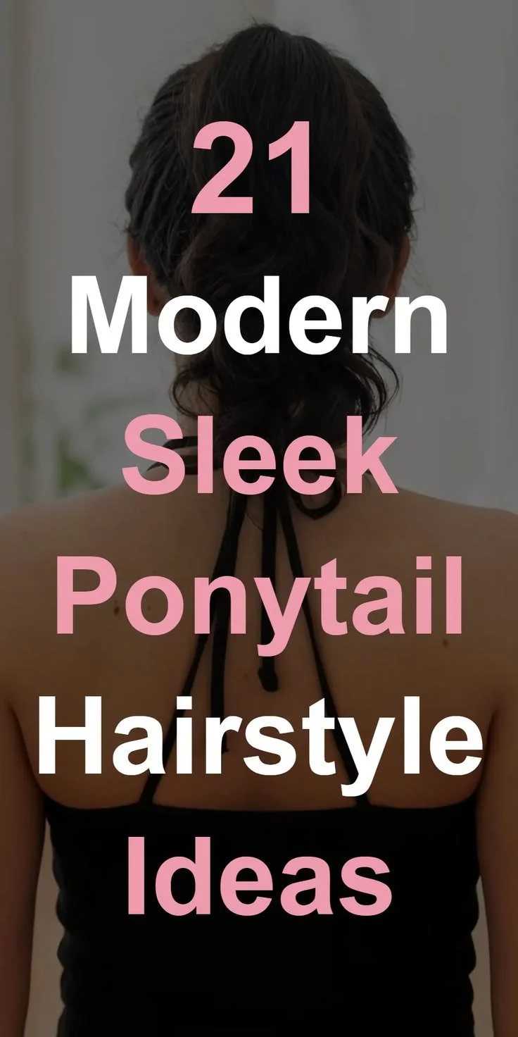 Women showcasing modern sleek ponytail hairstyles in various styles.