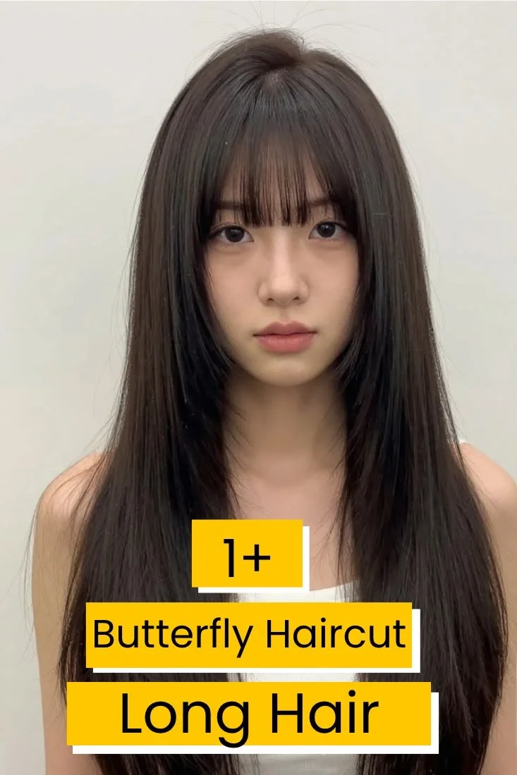 21 butterfly haircut ideas for long hair and round faces showcasing trendy styles.